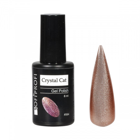 Гель-лак кошачий глаз Cristal Тон 064 Sofiprofi Cristal, 8 мл